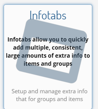 Open 'Infotabs' area